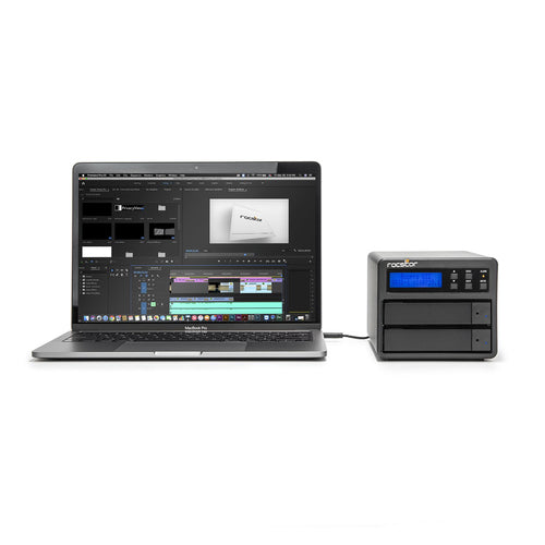 16TB Rocstor Desktop HDD Disk Array Black External Storage