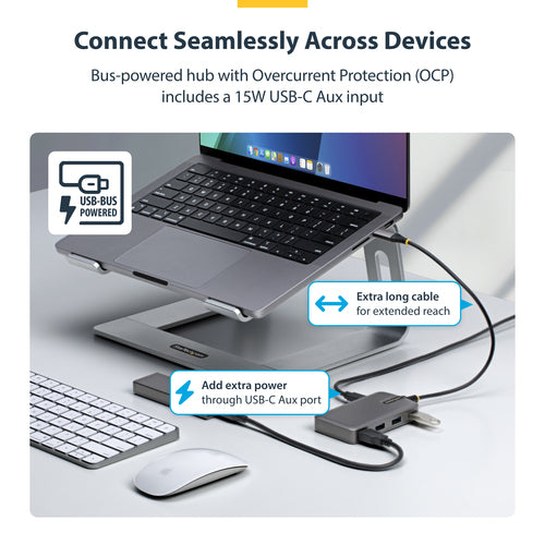 4-Port USB-C Hub 5Gbps StarTech.com Portable Desktop/Laptop