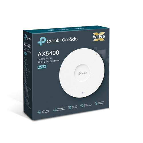 Wireless Access Point TP-Link Omada EAP670 WiFi 6 5400 Mbit/s Ceiling Mount - EAP670