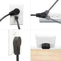 Power Extension Cord 6ft Rotating Flat Plug 16 AWG 125V