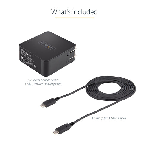 USB C Wall Charger 60W PD with 6ft Cable - StarTech.com