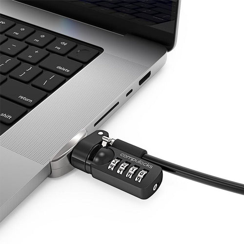 Compulocks Ledge Lock Adapter for MacBook Pro 16" M1/M2/M3 - Silver with Cable Lock