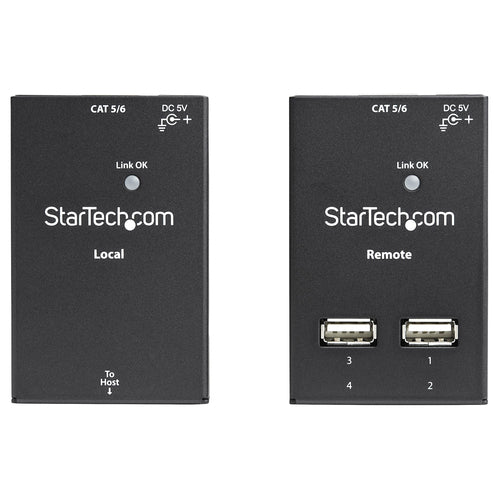 USB 2.0 4-Port Extender Over Cat5/Cat6 130ft StarTech.com