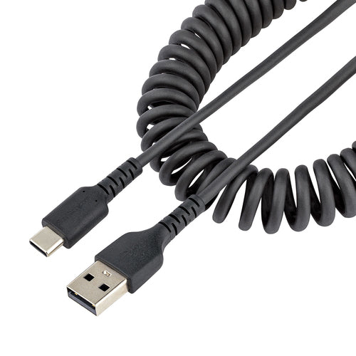 USB Cable StarTech.com R2ACC-1M 1m USB A to C Coiled Heavy Duty Fast Charge - R2ACC-1M-USB-CABLE
