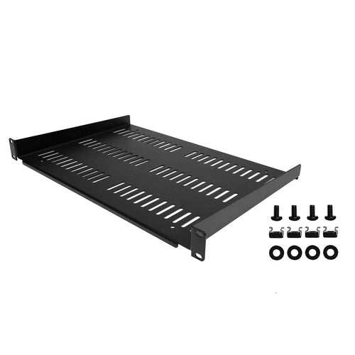 StarTech 1U Server Rack Shelf - Vented Steel, 12" Deep, 55lb Capacity