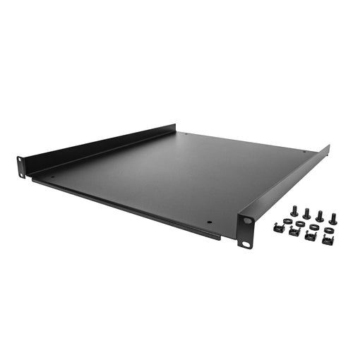 Rack Shelf StarTech.com 1U Server 20-inch Depth 55lb Capacity Black SPCC Steel