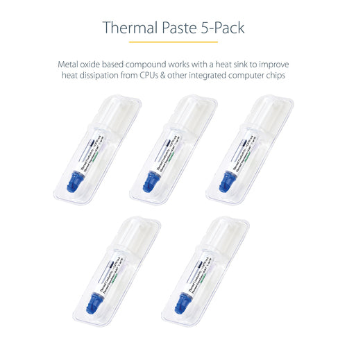 Thermal Paste StarTech.com SILV5-THERMAL-PASTE 5x1.5g Metal Oxide Compound - SILV5-THERMAL-PASTE