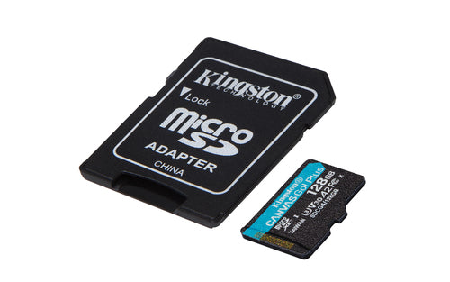128GB MicroSDXC Kingston Canvas Go Plus 200MB/s A2 U3 V30 Card