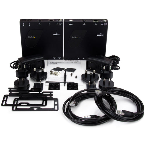 AV Extender Kit StarTech HDMI USB Over IP 1080p 100m Black