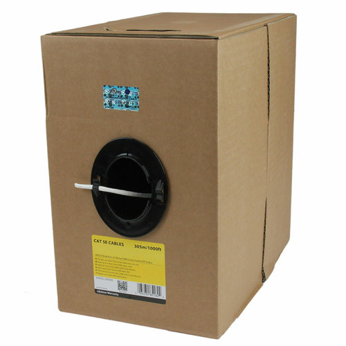 Ethernet Cable StarTech.com WIR5ECMRWH Cat 5e 1000 ft Solid CMR-Rated