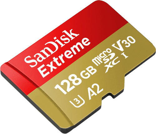 MicroSD Card SanDisk Extreme 128GB 160MB/s Class 3 U3 V30 - SDSQXAA-128G-GN6AA