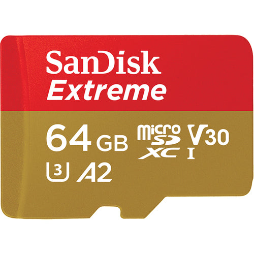 MicroSD Card SanDisk Extreme 64GB Class 10 UHS-I 170 MB/s - SDSQXAH-064G-GN6AA