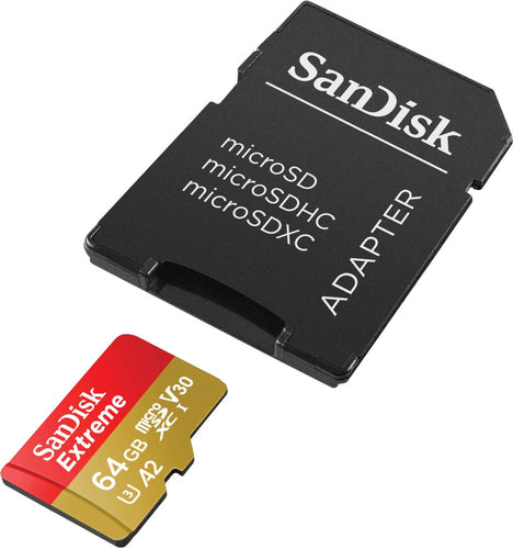 MicroSD Card SanDisk Extreme 64GB Class 10 UHS-I 170 MB/s - SDSQXAH-064G-GN6AA