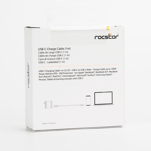 USB Cable Rocstor Y10C273-W1 1m USB-C to USB-C 0.48 Gbit/s