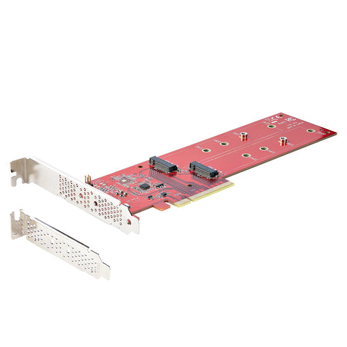 Dual M.2 PCIe SSD Adapter StarTech.com PCIe 4.0 7.8GBps - DUAL-M2-PCIE-CARD-B