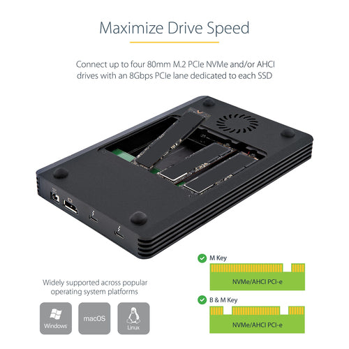 StarTech.com M2E4BTB3 storage drive enclosure