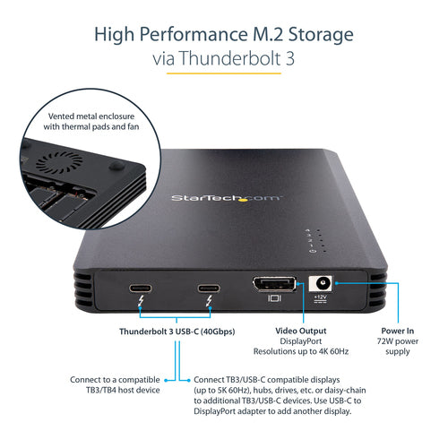 StarTech.com M2E4BTB3 storage drive enclosure