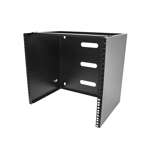 10U Wall Mount Network Rack Black 14 Inch Deep 35kg Capacity