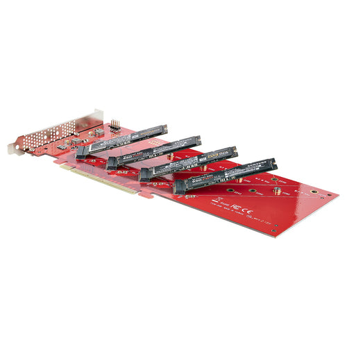 M.2 PCIe Adapter StarTech Quad 4x NVMe AHCI SSD 7.8GBps
