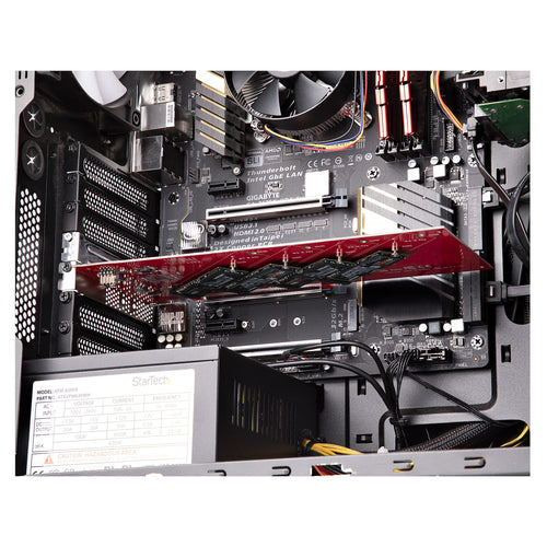M.2 PCIe Adapter StarTech Quad 4x NVMe AHCI SSD 7.8GBps