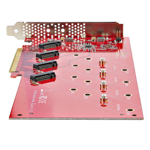 M.2 PCIe Adapter StarTech Quad 4x NVMe AHCI SSD 7.8GBps