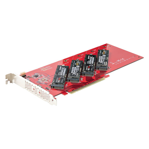 M.2 PCIe Adapter StarTech Quad 4x NVMe AHCI SSD 7.8GBps