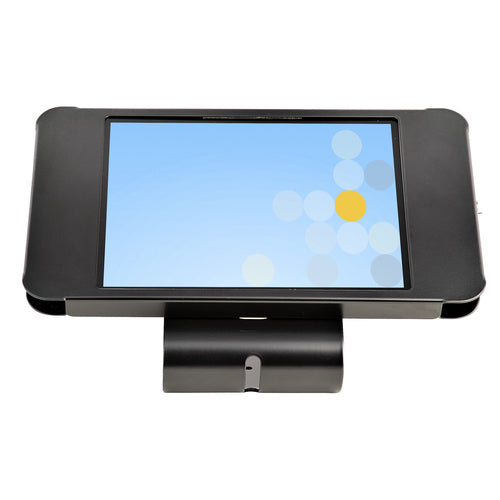 Tablet Security Enclosure Stand Black Steel Lockable Anti-Theft POS