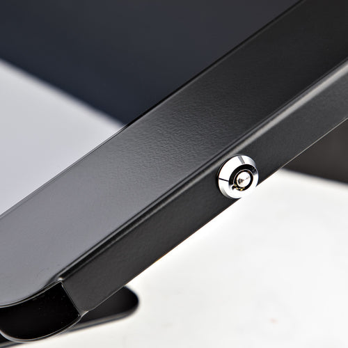 Tablet Security Enclosure Stand Black Steel Lockable Anti-Theft POS