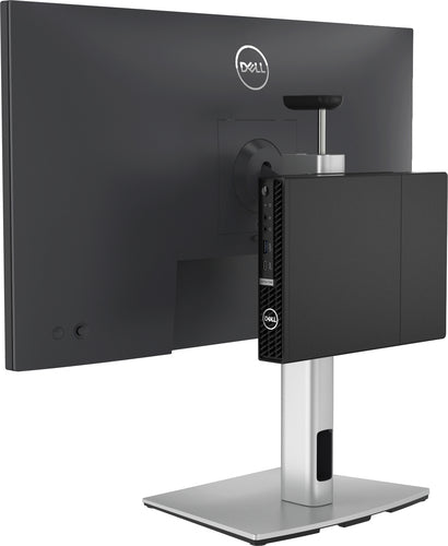 Dell Pro Micro All-in-One Stand MFS22 - Height Adjustable - Supports 19" to 27" Monitors - Silver/Black
