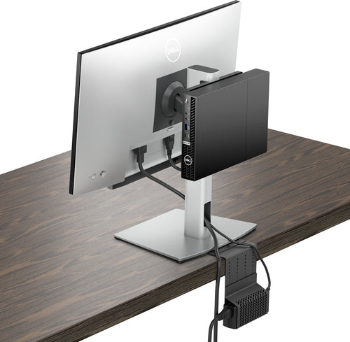 Dell Pro Micro All-in-One Stand MFS22 - Height Adjustable - Supports 19" to 27" Monitors - Silver/Black