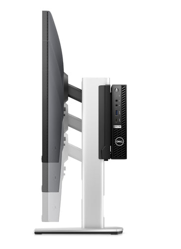 Dell Pro Micro All-in-One Stand MFS22 - Height Adjustable - Supports 19" to 27" Monitors - Silver/Black
