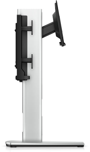 Dell Pro Micro All-in-One Stand MFS22 - Height Adjustable - Supports 19" to 27" Monitors - Silver/Black