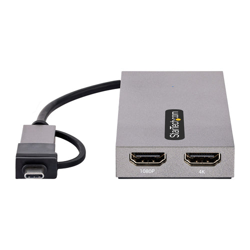 USB to Dual HDMI Adapter StarTech.com 4K30Hz 1080p USB-A/C - 107B-USB-HDMI