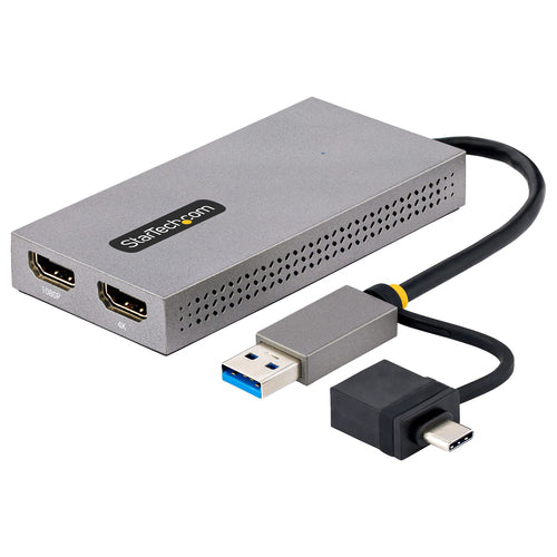 USB to Dual HDMI Adapter StarTech.com 4K30Hz 1080p USB-A/C - 107B-USB-HDMI