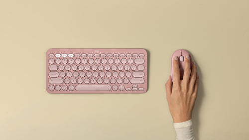 Logitech Pebble M350s Wireless Mouse 4000 DPI Bluetooth Ambidextrous Pink