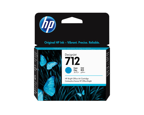 Ink Cartridge HP 712 29-ml Cyan DesignJet Thermal Inkjet T210 T230 T250 T630 T650 - 3ED67A