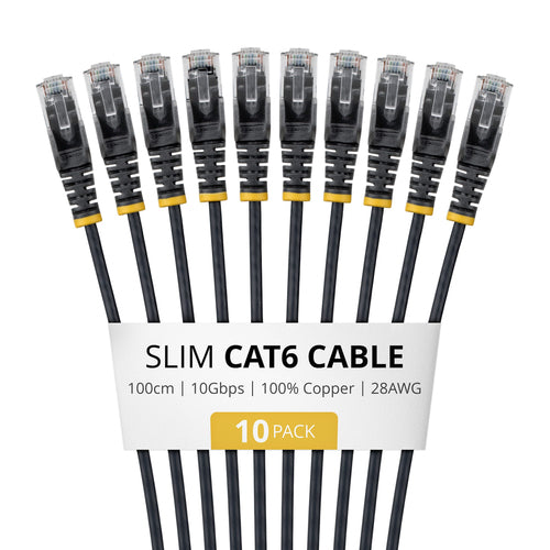 StarTech.com N6PAT100CMBKS10PK networking cable