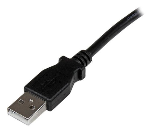 USB Cable StarTech.com 2m USB 2.0 A to Right Angle B 0.48 Gbit/s Black - USBAB2MR