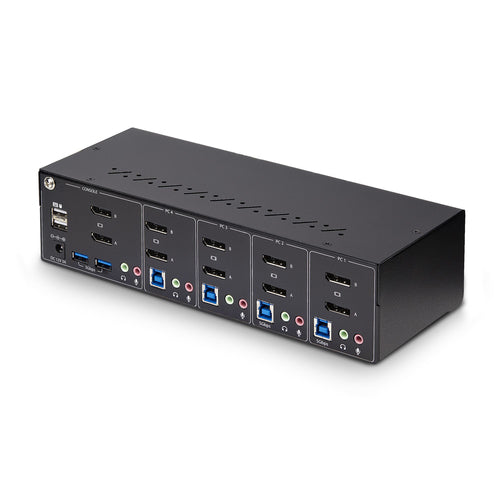 KVM Switch StarTech.com P4DD46A2 4-Port Dual-Monitor 4K 60Hz 2x USB 5Gbps - P4DD46A2-KVM-SWITCH