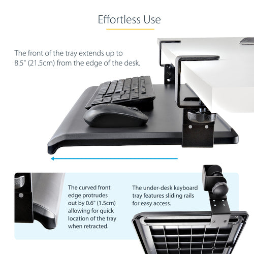 StarTech.com KEYBOARD-TRAY-CLAMP1 desktop sit-stand workplace