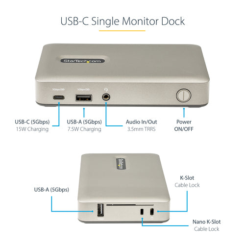 USB-C Docking Station StarTech DKM30CHDPD 4K Video 65W PD 4-Port Hub