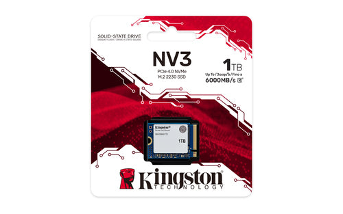 NVMe M.2 SSD Kingston Technology NV3 1TB 6000MB/s M.2 2230 - SNV3SM3/1T0