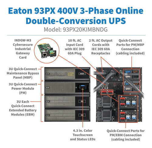 Eaton 93PX20KIMBNDG uninterruptible power supply (UPS)
