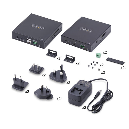 4K HDMI KVM Extender Over IP Network 60Hz Black Transmitter Receiver Kit