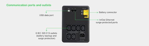 UPS APC BX1200MI 1200VA 650W 6x IEC C13 Line-Interactive Tower - BX1200MI