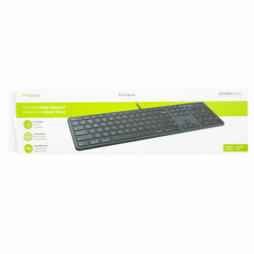 Wired Keyboard Targus EcoSmart AKB874UK Full-size USB QWERTY Black - AKB874UK