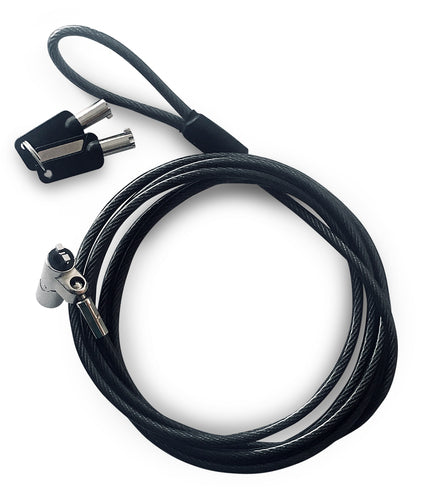 Security Cable Lock Urban Factory NANO SAVER 2m Steel Key Black - CRS79UF