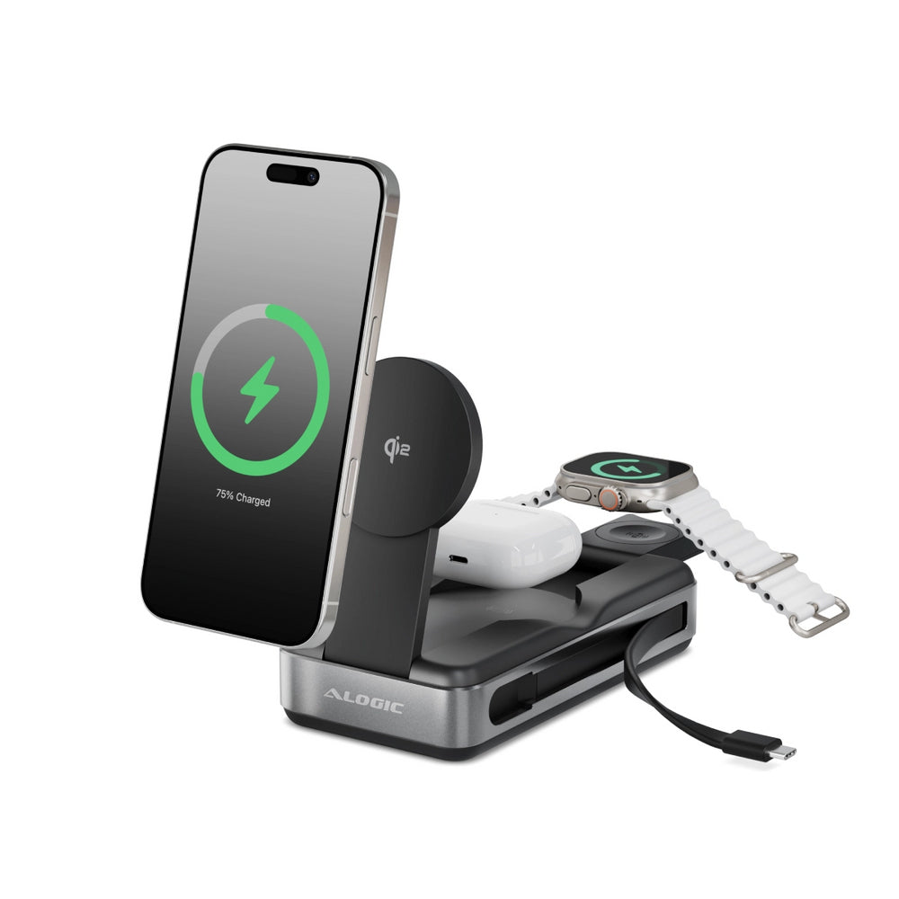 Power Bank 21000mAh ALOGIC Roam 6-in-1 Qi2 Fast Wireless 100W USB-C