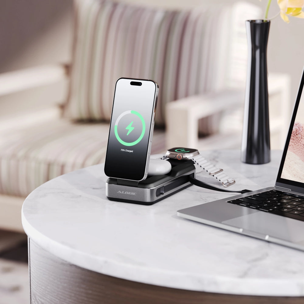 Power Bank 21000mAh ALOGIC Roam 6-in-1 Qi2 Fast Wireless 100W USB-C