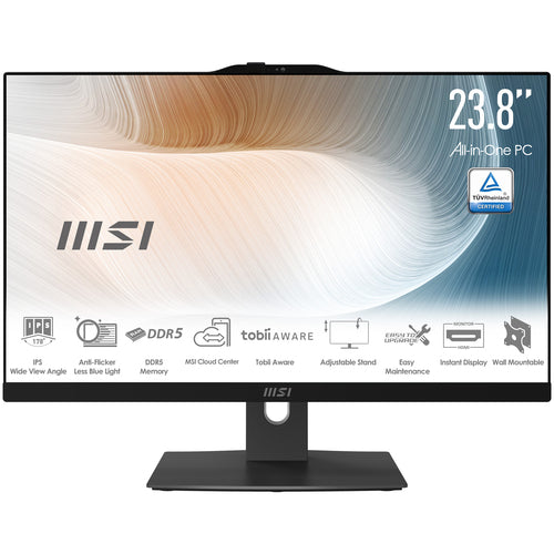 MSI Modern AM242TP 1M-1095US - 23.8" Full HD All-in-One PC, Intel Core i5, 16GB RAM, 1TB Storage, Windows 11 Pro